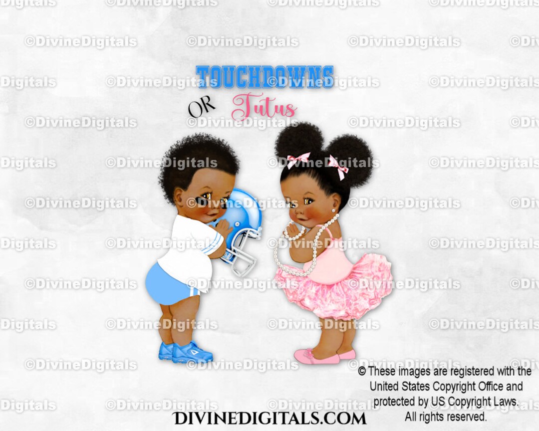 Touchdowns or Tutus for Shirts Iron Ons With Text Baby Boy Girl Dark