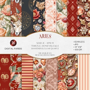 Può includere: 16 carte digitali con uno schema di colori rosso, oro e bianco. Le carte presentano una varietà di disegni, tra cui motivi floreali, strisce e forme geometriche. Le carte sono perfette per lo scrapbooking, la creazione di biglietti e altri progetti di artigianato. Le carte misurano 12 pollici per 12 pollici e 300 DPI.