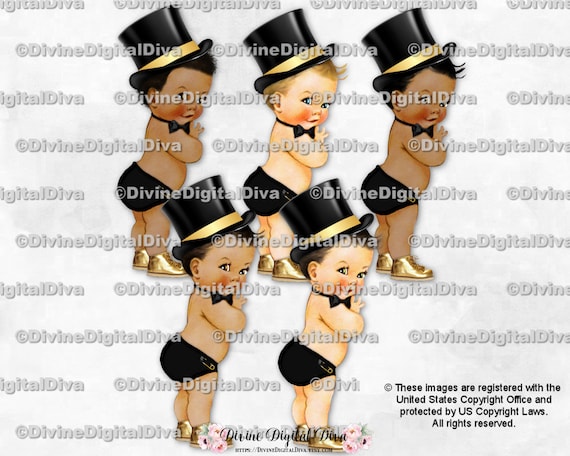 Little Prince Top Hat Bow Tie Black 