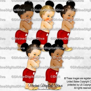 Petit Prince Oreilles de souris Short rouge Chaussons jaunes Chapeau noir | 3 tons chair, bébé garçon | Clipart à téléchargement immédiat