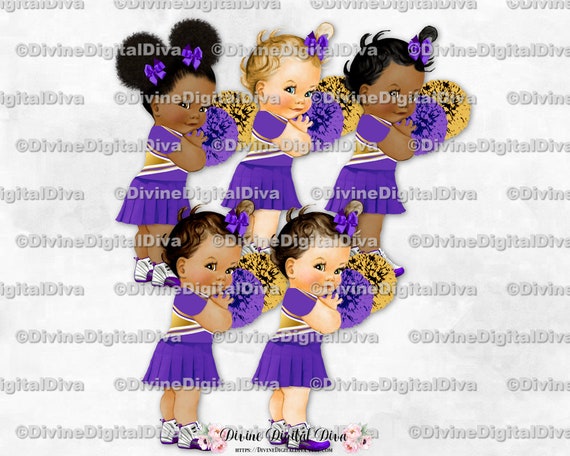 Cheerleader Purple Gold Uniform Pom Poms Sneakers Bows Etsy Cheerleader Purple Gold Uniform Pom Poms Sneakers Bows Etsy