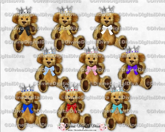 teddy bear with a crown
