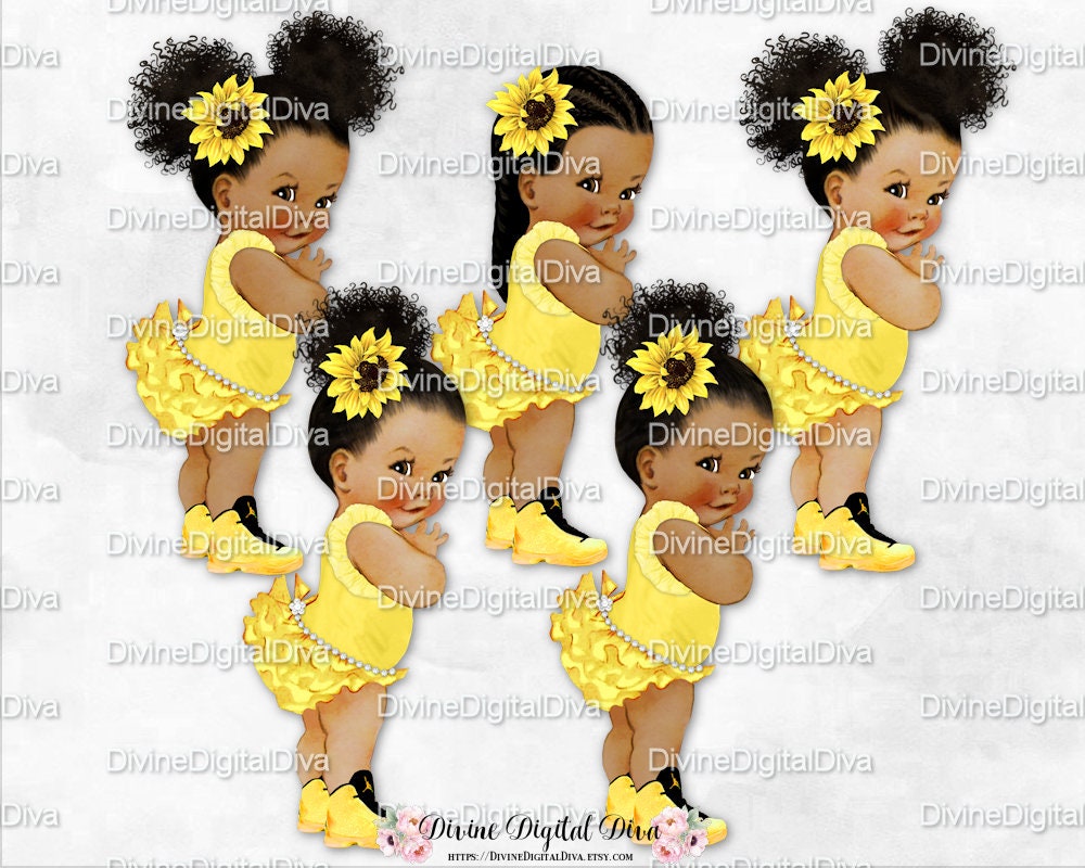 Free Free 112 Sunflower Afro Puff Baby Clipart SVG PNG EPS DXF File