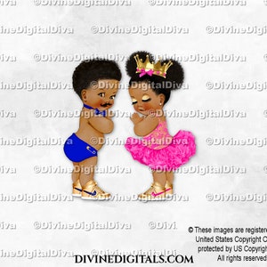 Cílios Stashes Royal Blue Bow Tie Bigode Tênis Rosa Choque | Bebê Menino Menina Tom Escuro | Revelação do Sexo dos Gêmeos | Clipart Download Instantâneo