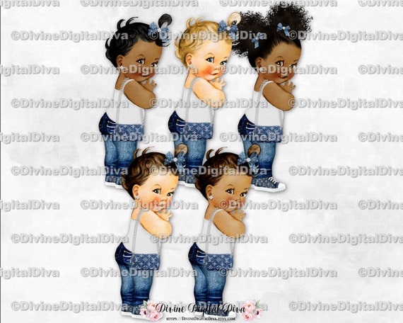 baby girl blue jeans