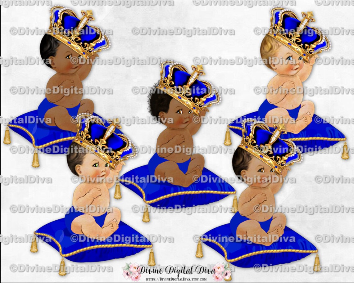 Prince on a Pillow Holding up Crown Royal Blue Gold Pillow Etsy Hong Kong