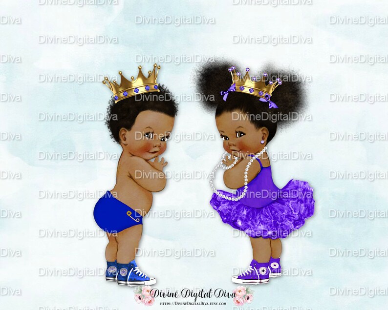 Download Prince Princess Baby Boy & Ballerina Girl Purple Royal ...