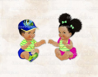 Prince Princess Royal Blue Hot Pink Fresh Green Baby Boy Girl Medium Puffs Clipart