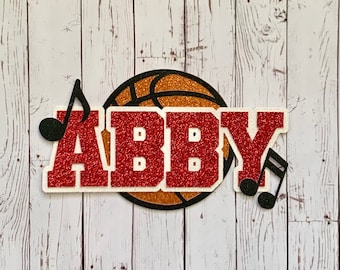 PERSONALIZED High School Musical Movie inspired Name Glitter Die Cut / Cake Topper/Centerpiece/Party Decor