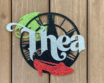 PERSONALIZED Wicked Wizard of Oz inspired Name Glitter Die Cut/Party Decoration/Embellishment/ Centerpiece/Cake Topper