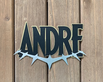 PERSONALIZED Black Panther Movie inspired Name Foil Cardstock Die Cut/Party Decorations/Centerpiece/Cake Topper