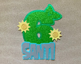 PERSONALIZED Plants vs Zombies inspired Number and Name Die Cut/Party Decorations/Centerpiece/Cake Topper