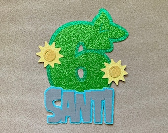 PERSONALIZED Plants vs Zombies inspired Number and Name Die Cut/Party Decorations/Centerpiece/Cake Topper