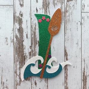 Moana Goddess Te Fiti inspired Number 1 - Glitter Die Cut/Party Decoration/ Embellishment/Cake Topper