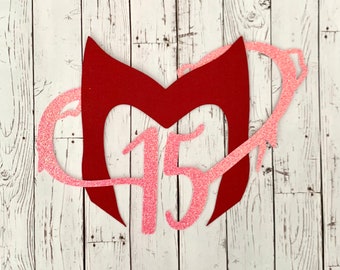 WandaVision / Scarlet Witch inspired Number Die Cut/Party Decorations/Centerpiece/Cake Topper - Any Number