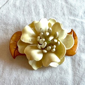 Vintage celluloid Mum pin image 1