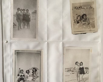 4 vintage photos Babes on the beach!