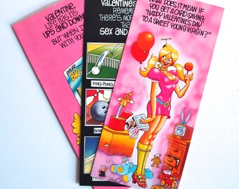 Risque 70's Vintage Valentines lot of 3