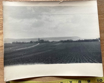 Original Vintage 8x10 landscape photo Meuse valley 1928