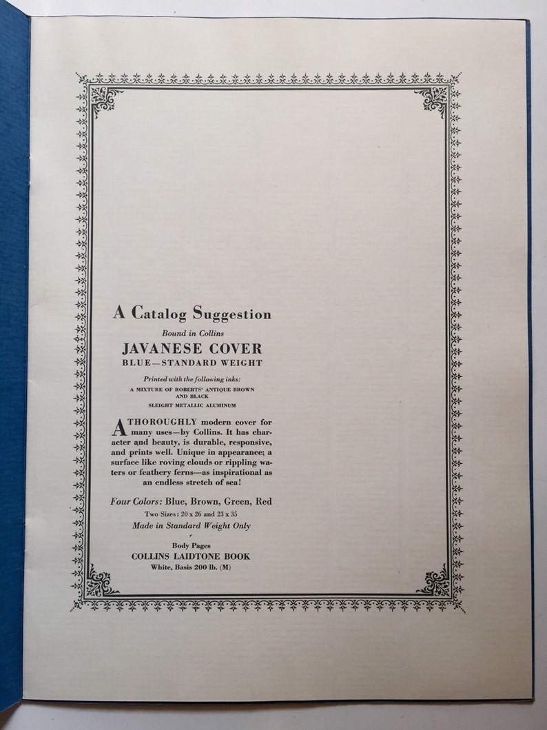 Vintage printing sample catalogs