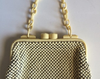 Vintage Whiting and Davis bag with AluMesh and Bakelite details