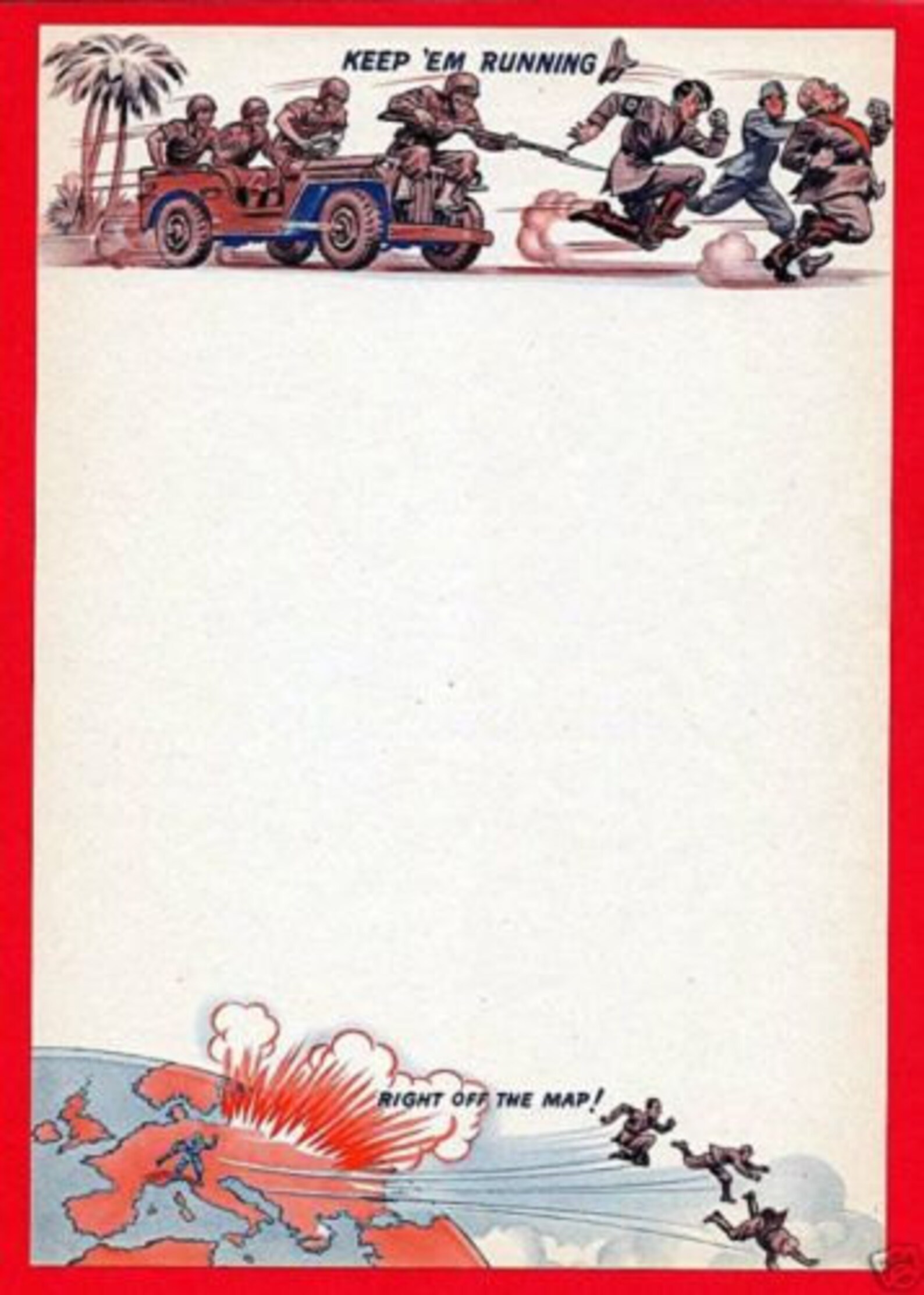 WW 2 Stationary Humorous U.S. Army Stationary 2 Sheets Axis of Evil - Etsy