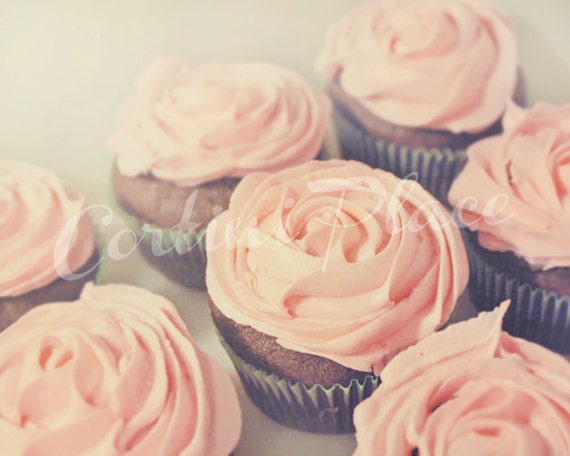 Items similar to Cupcake Photography - Pink Rose - soft pink - rose