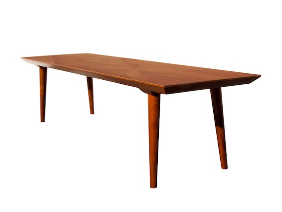 Solid Alder Wood Coffee Table: Mid Century Modern Casara Design