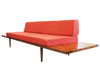 Mid Century Modern Daybed with floating side tables Casara Modern Horizon Daybed