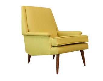 Mid Century Modern Armchair: Stain Repellent Fabric, Pet & Kid Friendly
