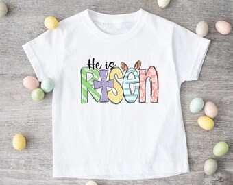 He Is Risen Easter Shirt / Easter One Piece Infant Bodysuit / Baby's First Easter / Religious Easter Shirt For Kids