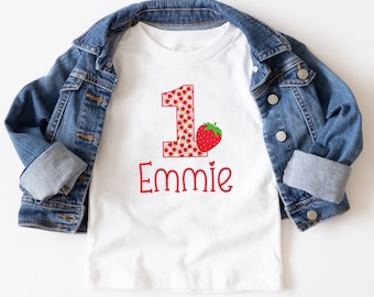 Strawberry Birthday Shirt / Personalized Berry First Birthday Tee / Sweet One Party Shirt