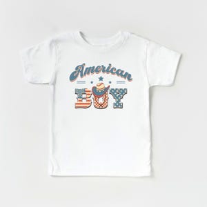 American Boy 4th of July Shirt: Toddler Independence Day, Baby Bodysuit