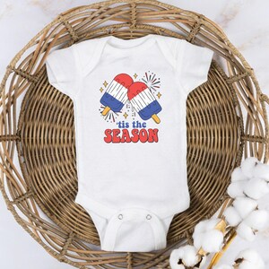 4th Of July Popsicle Baby Bodysuit, Toddler Independence Day Shirt, Fourth of July Kids Shirt, Tis The Season