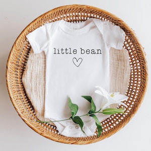 Little Bean Baby Bodysuit, Cute Gender Neutral Infant Outfit, Coffee Lovers Baby Gift