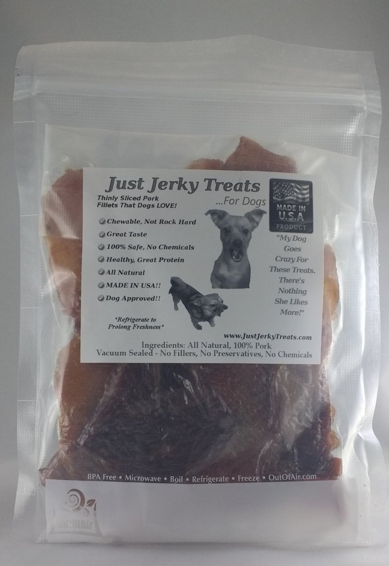 Homemade Pork Jerky Dog Treats 8oz All Natural No Fillers Etsy