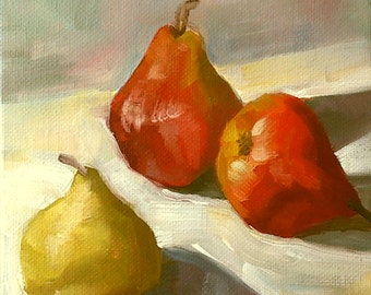 Pears Small Oil Painting