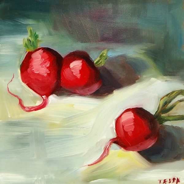 Vegetable Painting, Small Oil Paintings,