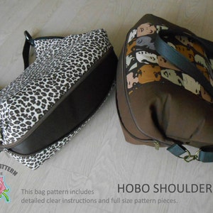 Hobo Shoulder Bag Sewing Pattern: Expandable Bottom (PDF Pattern)