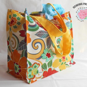 Foldable market bag or shopping bag sewing tutorial 