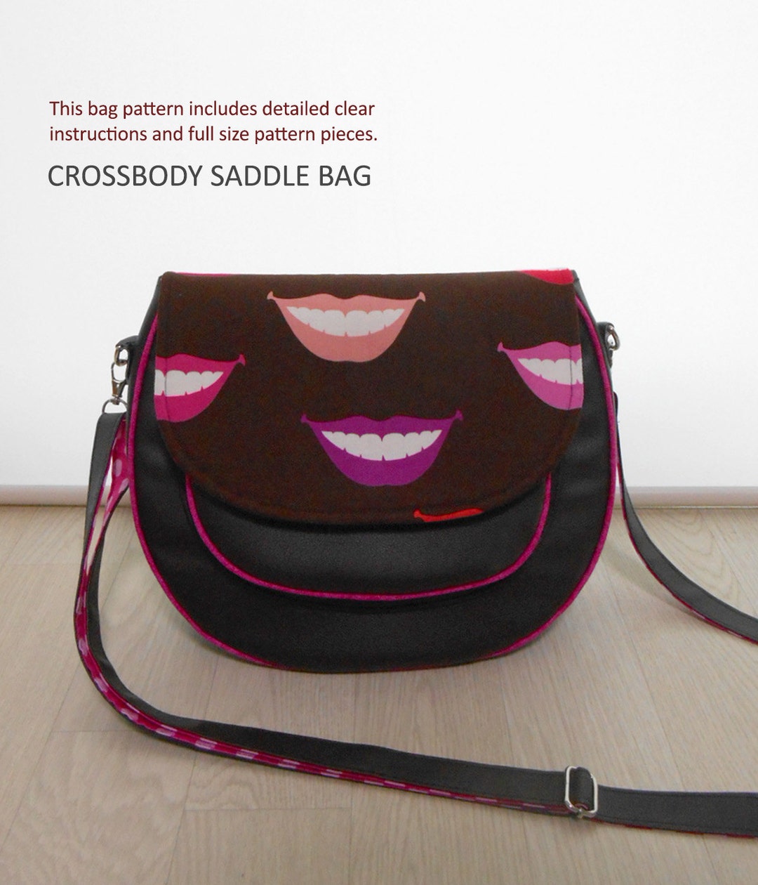 Sewing Pattern Crossbody Saddle Bag PDF, Cross Body Purse Pattern - Etsy