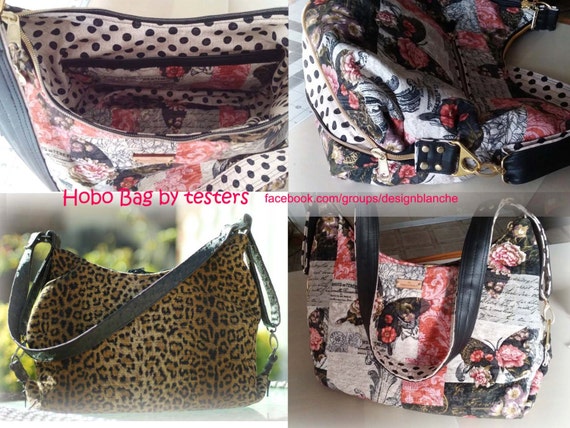 Hobo Shoulder Bag Pattern with expandable bottom