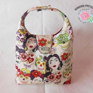 Sewing Pattern Velcro Insulated Lunch Bag PDF, PDF Lunch Bag Pattern with detailed instructions and pattern pieces