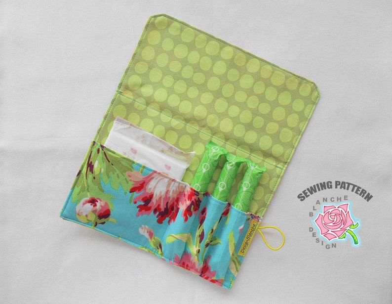 Sewing Pattern Pad & Tampon Holder PDF, Privacy Wallet PDF Pattern, Feminine Product Case Tutorial, Sanitary Pad Pouch PDF Sewing Pattern image 3