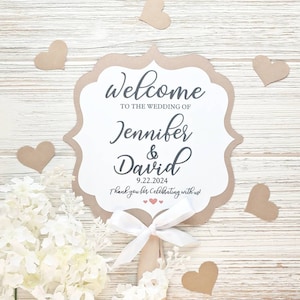 Wedding Fans Personalized | Hand Fans | Wedding Fan Favors | Rustic Wedding Favors | Paddle Fans | Ceremony Fans | Set of 25 Fans Custom