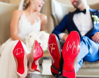 Bride and Groom Wedding Decal | Wedding Photo Prop | Wedding Shoe Decal | Wedding Shoe Stickers | Personalized Shoe Decal For Wedding Shoes