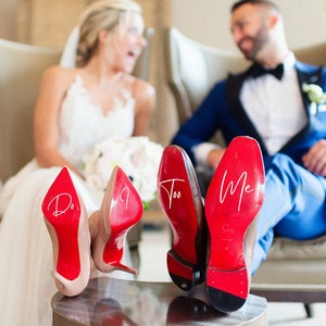 Bride and Groom Wedding Decal | Wedding Photo Prop | Wedding Shoe Decal | Wedding Shoe Stickers | Personalized Shoe Decal For Wedding Shoes