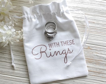 Personalized Wedding Ring Bag | Boho Wedding Ring Bearer Bag | Ring Pillow Alternative | Wedding Ring Bag