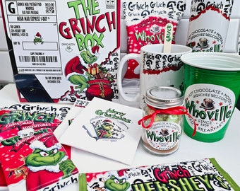 Grinch Christmas Eve Box | Christmas Eve Box | Grinchmas | Christmas Treat Box | Includes Mug or Tumbler