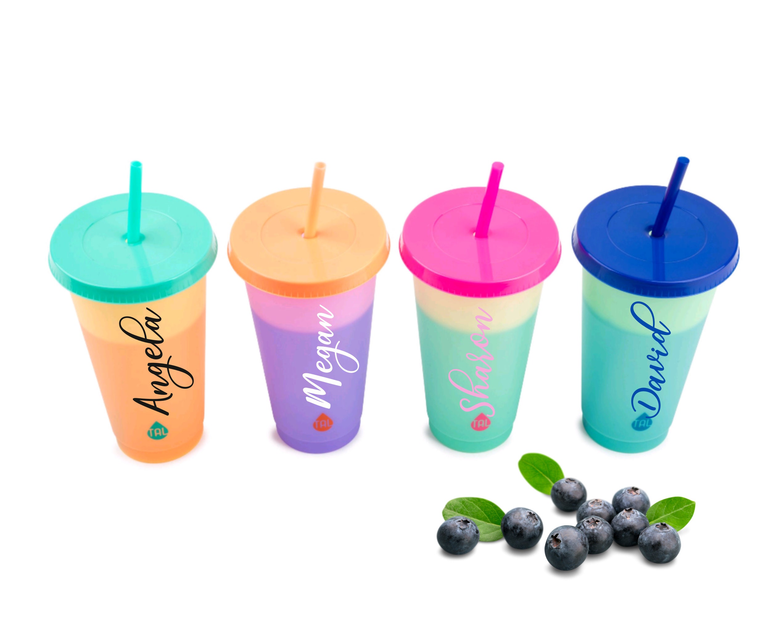Visland Color Changing Tumbler Cups with Lids Straws - Reusable Bulk  Tumblers with Straws for Cold Drink - Plastic Cup Travel Tumbler for Adults  & Kids 